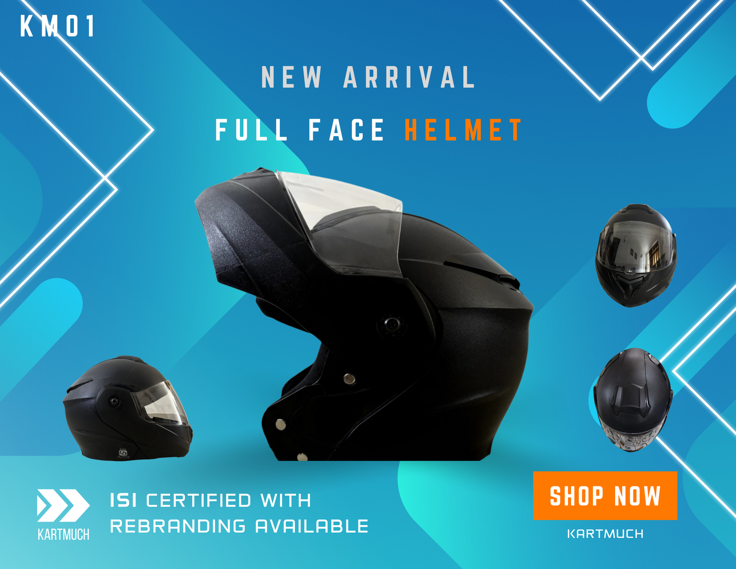 Flip Up Motorbike Helmet | Size: 580 mm | New Year Sale