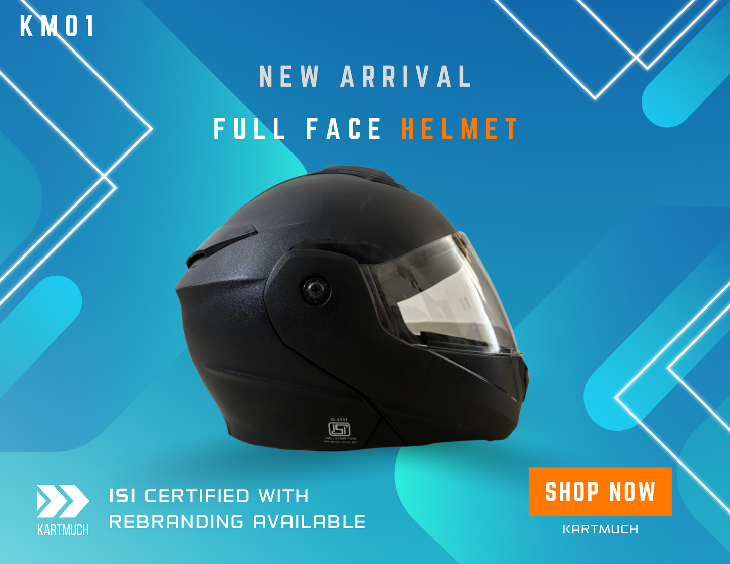 Flip Up Motorbike Helmet | Size: 580 mm | New Year Sale