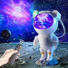 Astronaut Galaxy Projector with Remote Control - 360° Adjustable Timer Kids Astronaut Nebula Night Light, for Gifts,Baby Adults Bedroom, Gaming Room, Home and Party (Corded Electric)