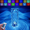 Image of 16 Color Changing Rose Crystal Diamond Table Lamp