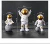 Image of Astronaut Spaceman Statue Ornament Home Office Desktop Figurine Decors Set of 3 - Golden