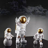 Image of Astronaut Spaceman Statue Ornament Home Office Desktop Figurine Decors Set of 3 - Golden